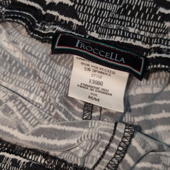 3/$20 FROCCELLA Italy Culottes Pants Flowy Striped Cropped Dressy Pull On - Picture 6 of 8